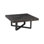 Chainsaw Coffee Table, Square, Black Iron Cross Base, Black/Copper