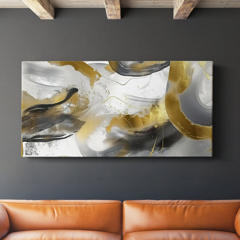 Série abstraite 9 # Liv-Gallery, toile tendue, H 20 po x l 40 po