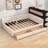 Wooden Upholstered Daybed with USB and 2 Drawers-106846323