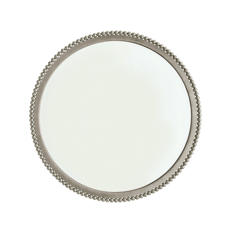Ball Bearing Iron Round Wall Mirror, 40" x 40"