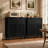 Kitchen Storage Cabinet with Drawers - Accent Cabinet with Carved Door, Floor Sideboard Buffet with Storage, Small Wood Credenza for Living Room, Dining Room, Entryway-1310766660