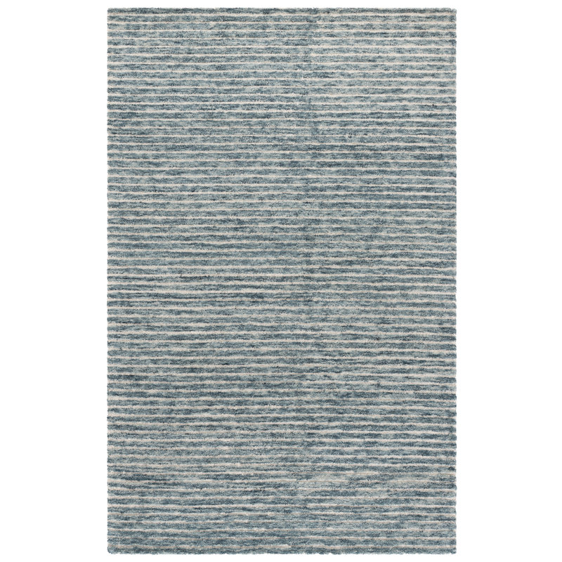 Ebony 507 Hand Tufted Wool Pile Striped Rug, 6'-0" X 9'-0" Rectangle