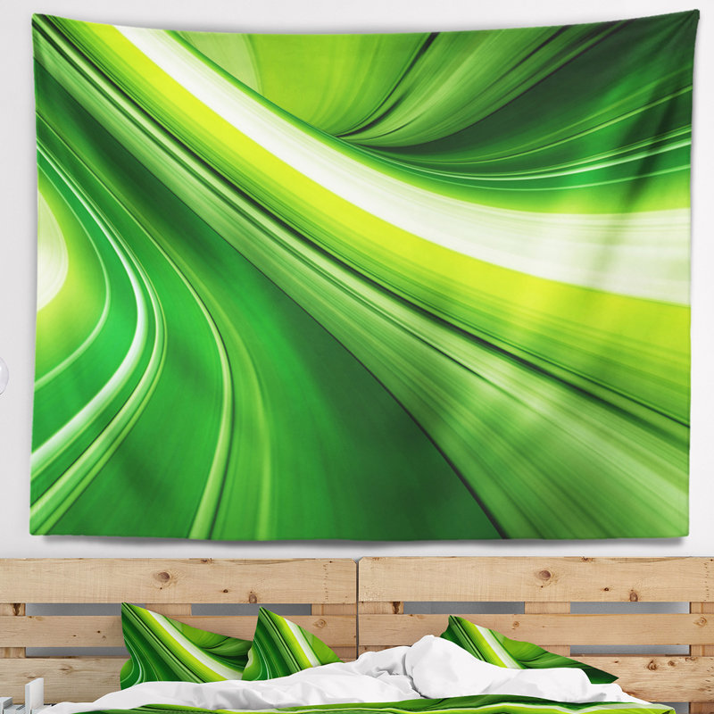 Tapisserie d’arrière-plan abstract abstract green lines, H 32 po x l 39 po