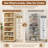 426 Quarts 6-Tier Extra Large Stackable Storage Bins with Doors and Lids, 73" Tall Plastic Storage Cabinet, Tool-Free Assembly Stackable Closet Organizer for Home Office, Pantry, Wheels