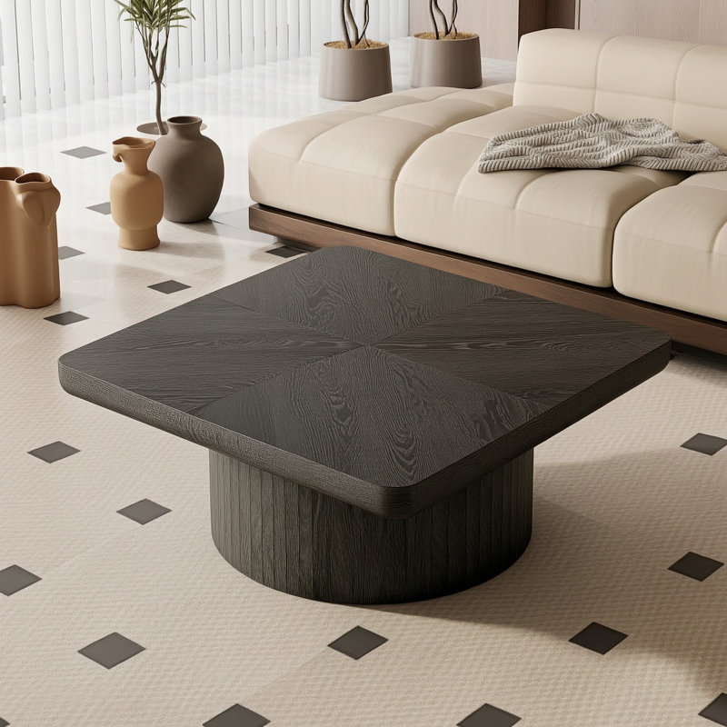 Table basse carrée 34,65 po, Noir
