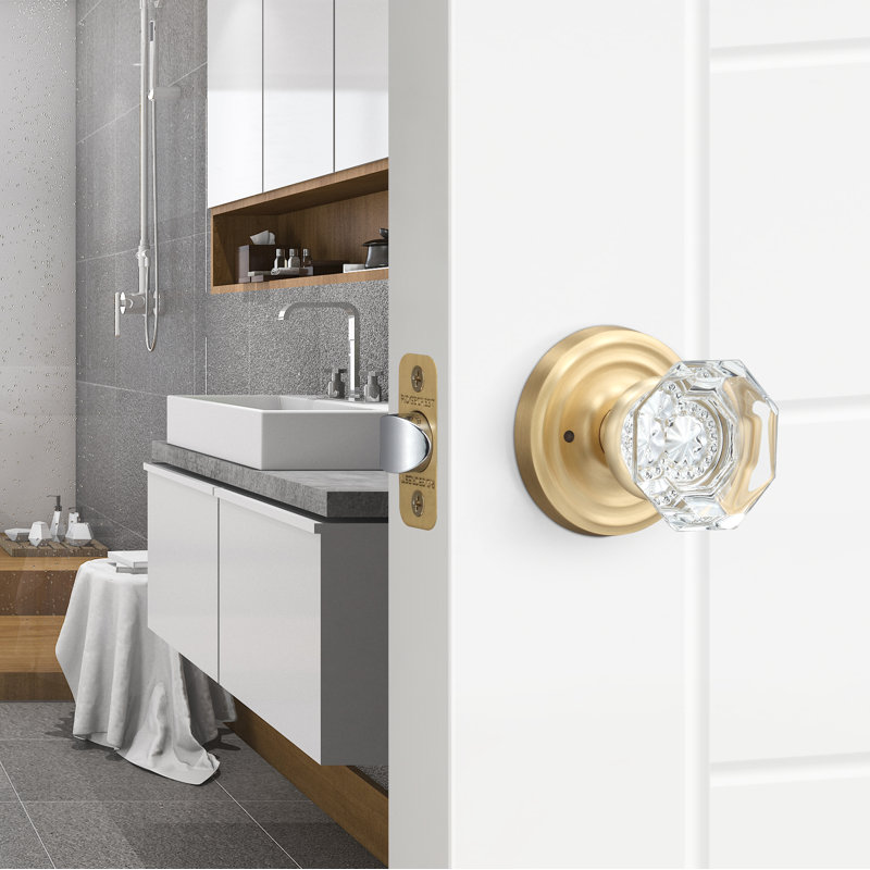 Torrey Privacy Knob, Satin Brass