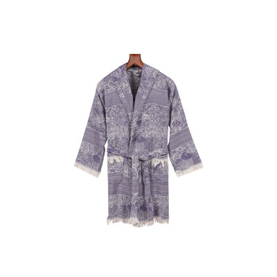 Peignoir au-dessus du genou 100% coton avec poches et capuche Kerin