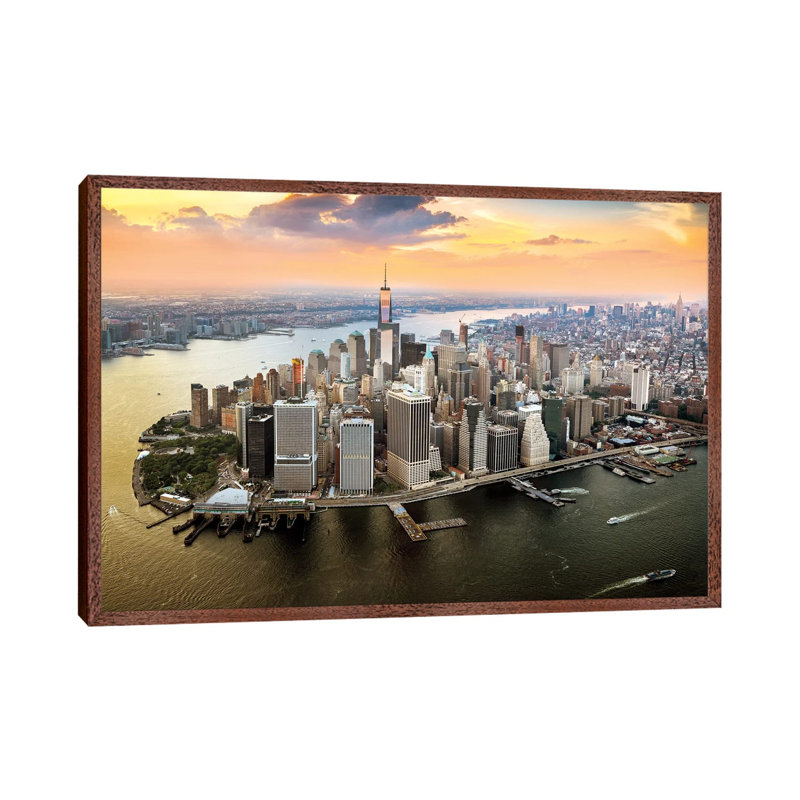 One World Trade Center Sunset Aerial by Susanne Kremer - Gallery-Wrapped Canvas Giclée on Canvas, 66.04 cm H x 45.72 cm W