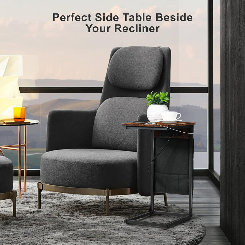 End Table Set and Built-In Outlets