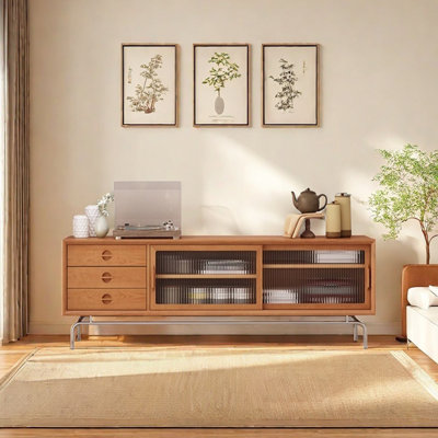 Meuble télé simple en bois massif