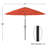 Arjay 8 Pc Patio Dining Set Wood One 63" Table Chairs With Cushions And 1 10-Foot Tilt Umbrella-90674590-122721499