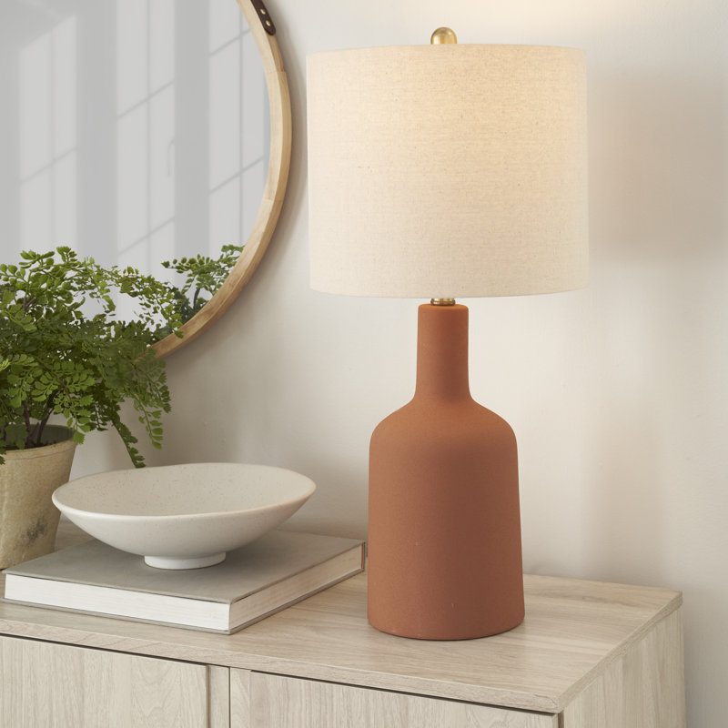 Lampe de table en céramique Kizzire, Orange
