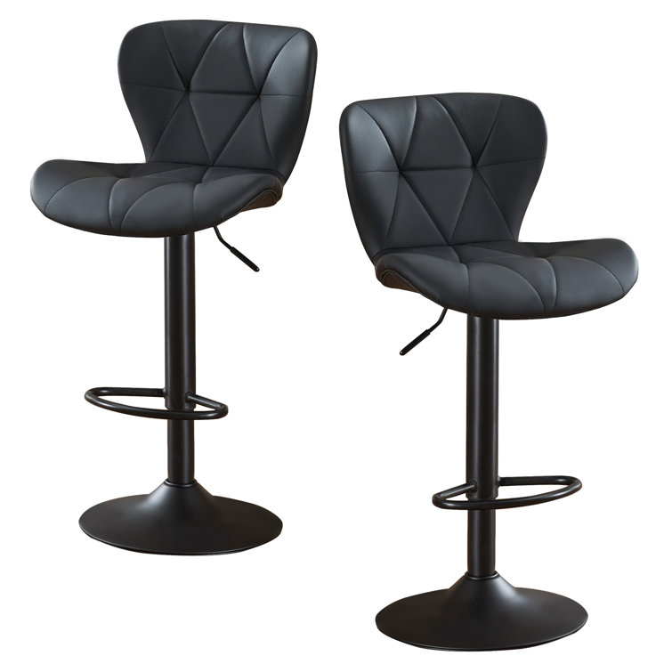 Swivel Adjustable Height Modern Bar Stools with Metal Frame 