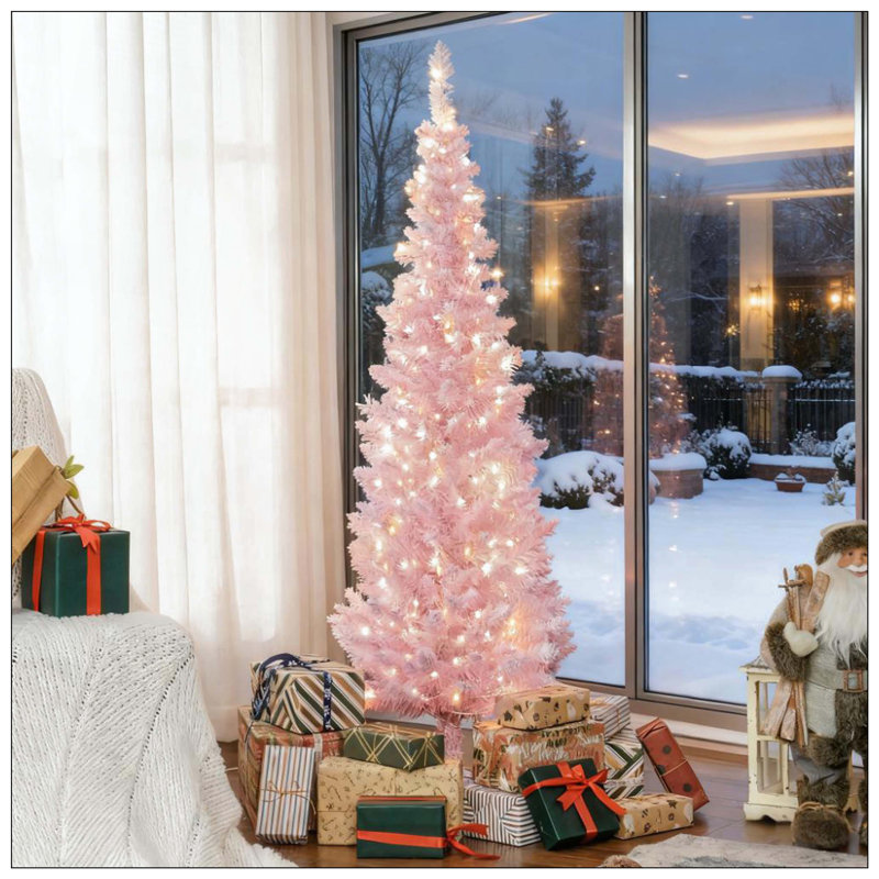 Pencil Christmas Tree, Pink
