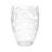 12" Frosted Leaf Pattern Oval Crystal Table Vase