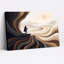 Silhouette Traveler On Swirling Earth Tones Landscape Canvas Wall Art-133555596