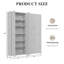 Armoire de rangement autoportante moderne de 67 po de hauteur avec tablettes réglables-129170852-129170857