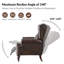 Fauteuil inclinable manuel Topi en cuir véritable Topi (ensemble de 2)-102476825
