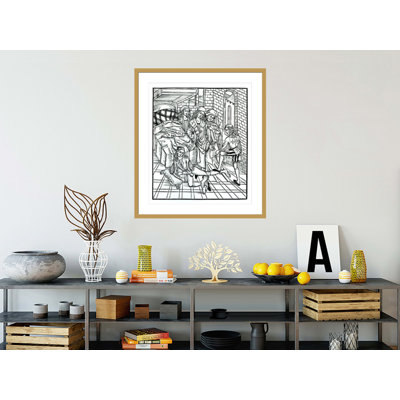 Study for The Death of Sardanapalus by Eugène Delacroix -Framed Giclee Print