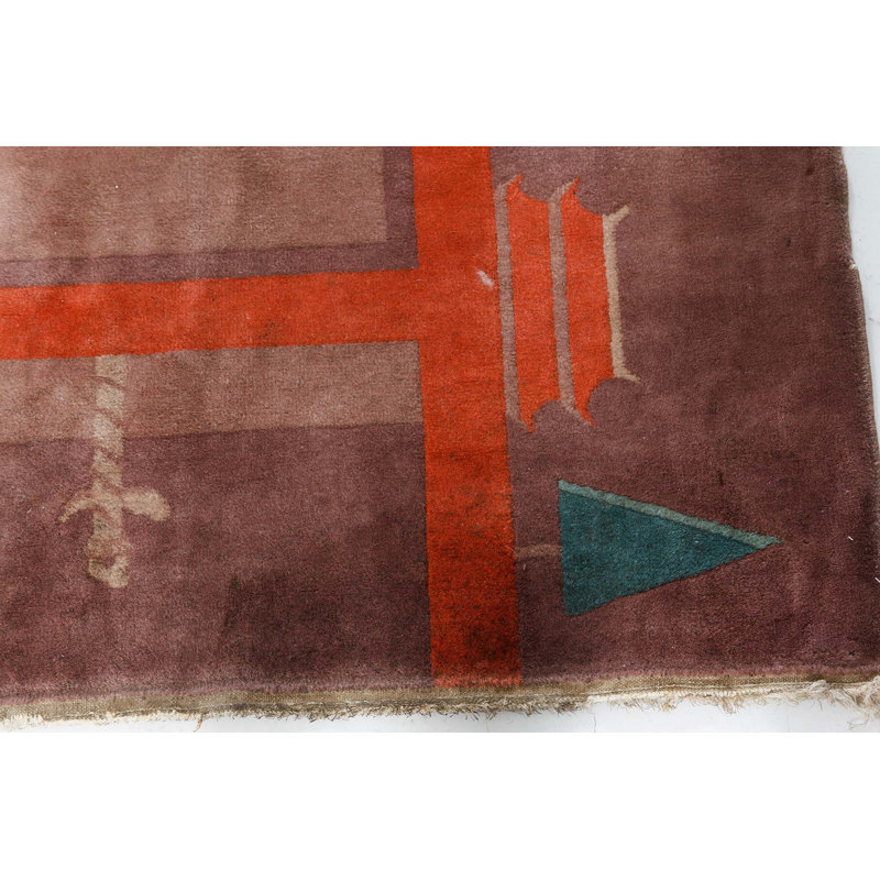 Vintage One-of-a-Kind Rectangle 4'10" X 7'8" Hand Knotted Area Rug