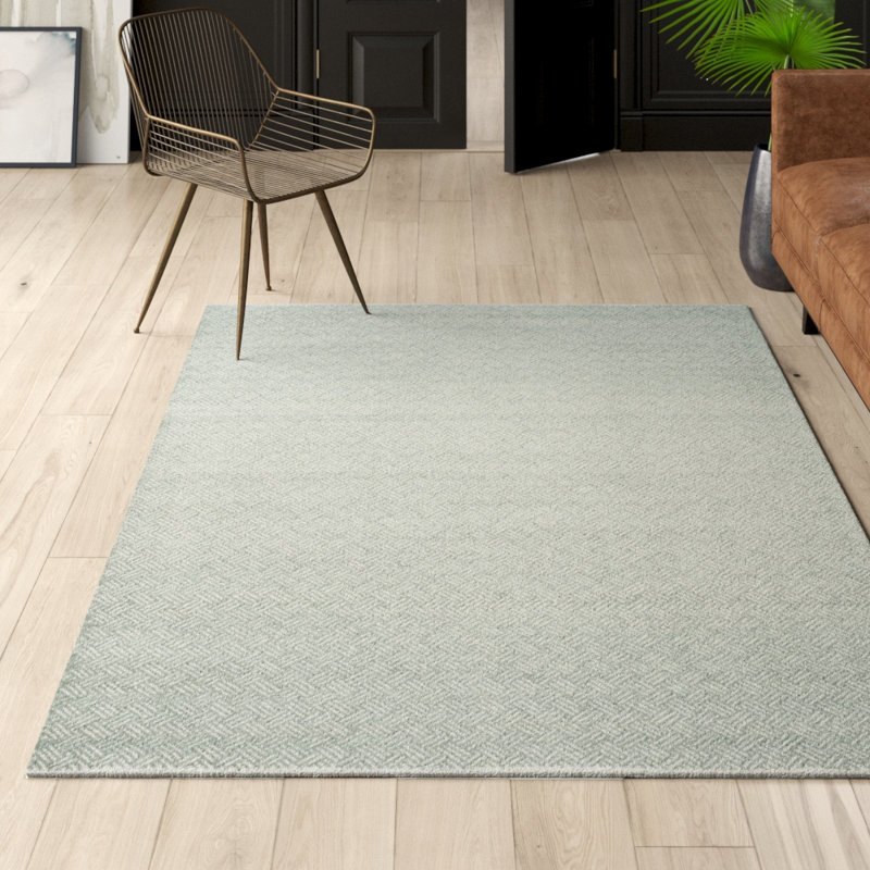 Tapis en coton tissé à plat Bryent, Rectangle 8 pi x 10 pi