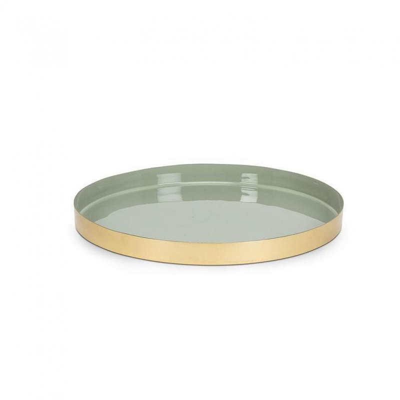 Petit plateau, Perle / vert sauge, 12 x 12 x 1