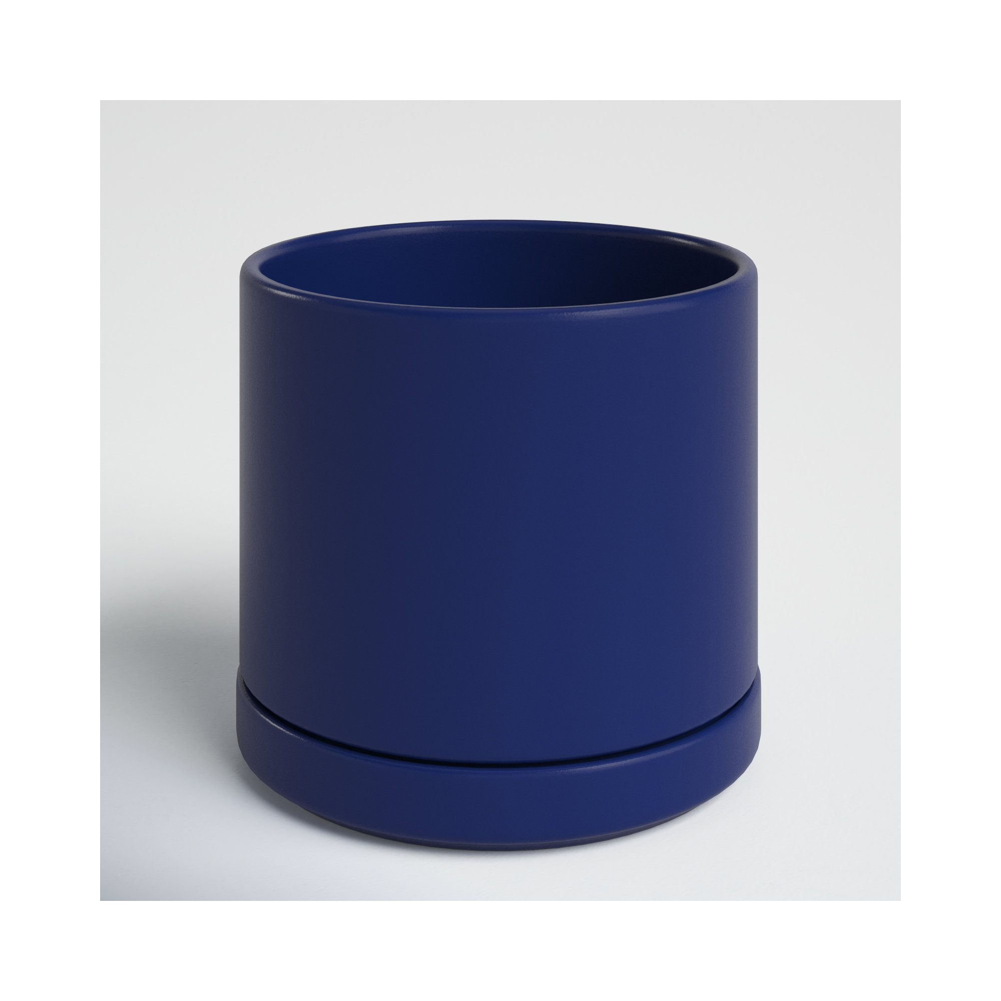Cheryl Handmade Ceramic Pot Planter, Blue, 6.1" H x 6.75" W x 6.75" D