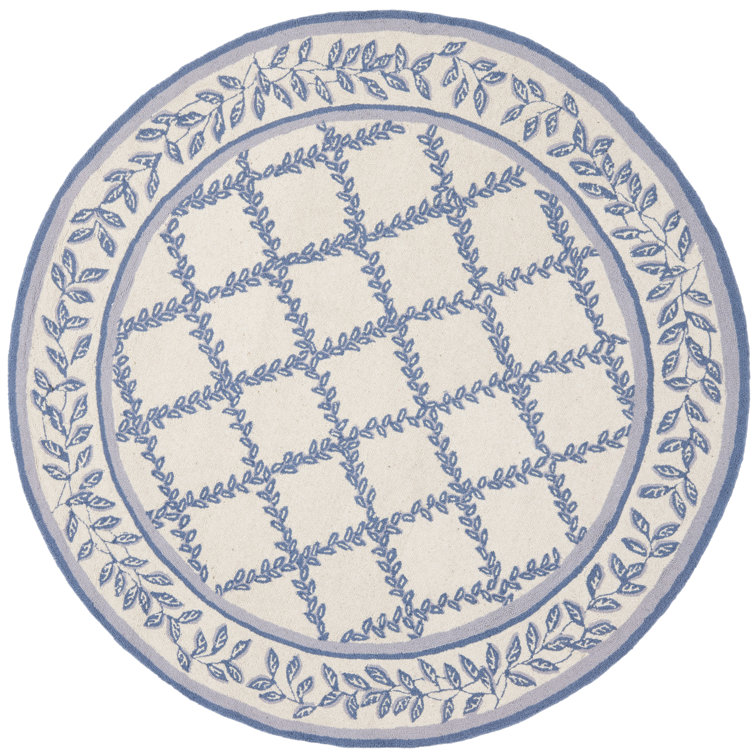 Roseta Hand Hooked Wool Pile Geometric Rug