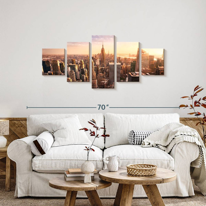 NY City Buildings, H 24 po x l 55 po