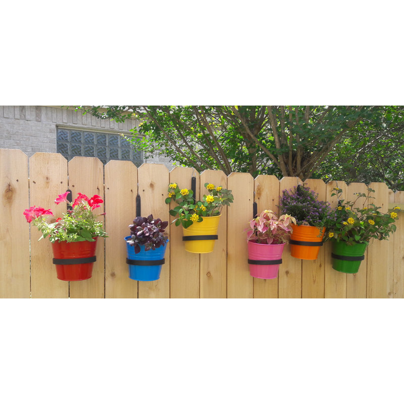 Ensemble de pot à fleurs en acier galvanisé 6 pièces Elko