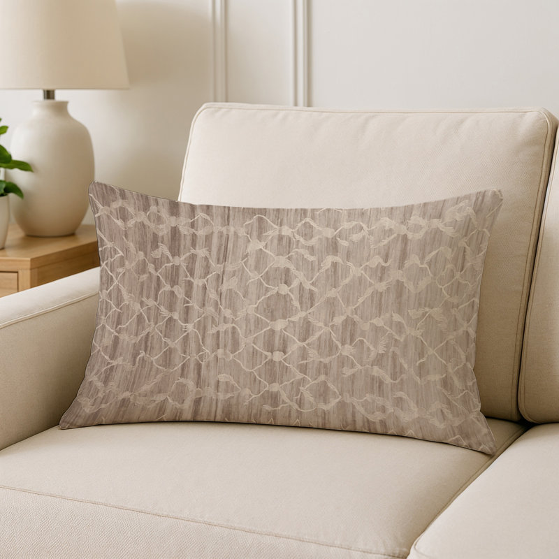 Coussin décoratif intérieur et extérieur Modern, Gris abstrait 45, Rectangle H 20 po x l 14 po