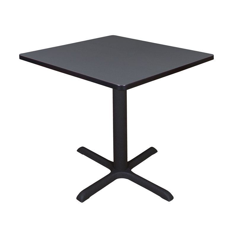 Neyland Cain Square X-Base Breakroom Table, Gray, 29" H x 48" L x 48" W