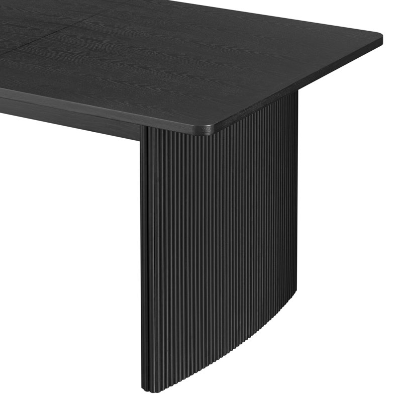 Table de salle à manger extensible Masyn, Noir