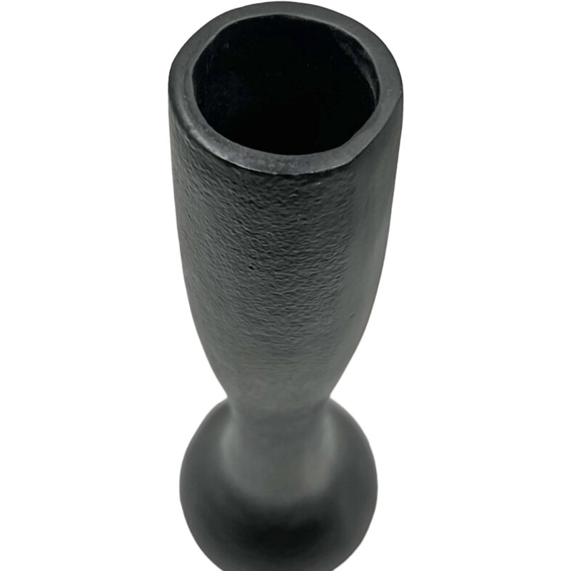 Kinzah Handmade Aluminum Table Vase, Black