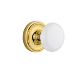 Classic Rosette with White Porcelain Door Knob