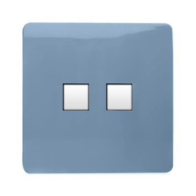 Trendi Switch 2 Gang Cat 3 Telephone Socket