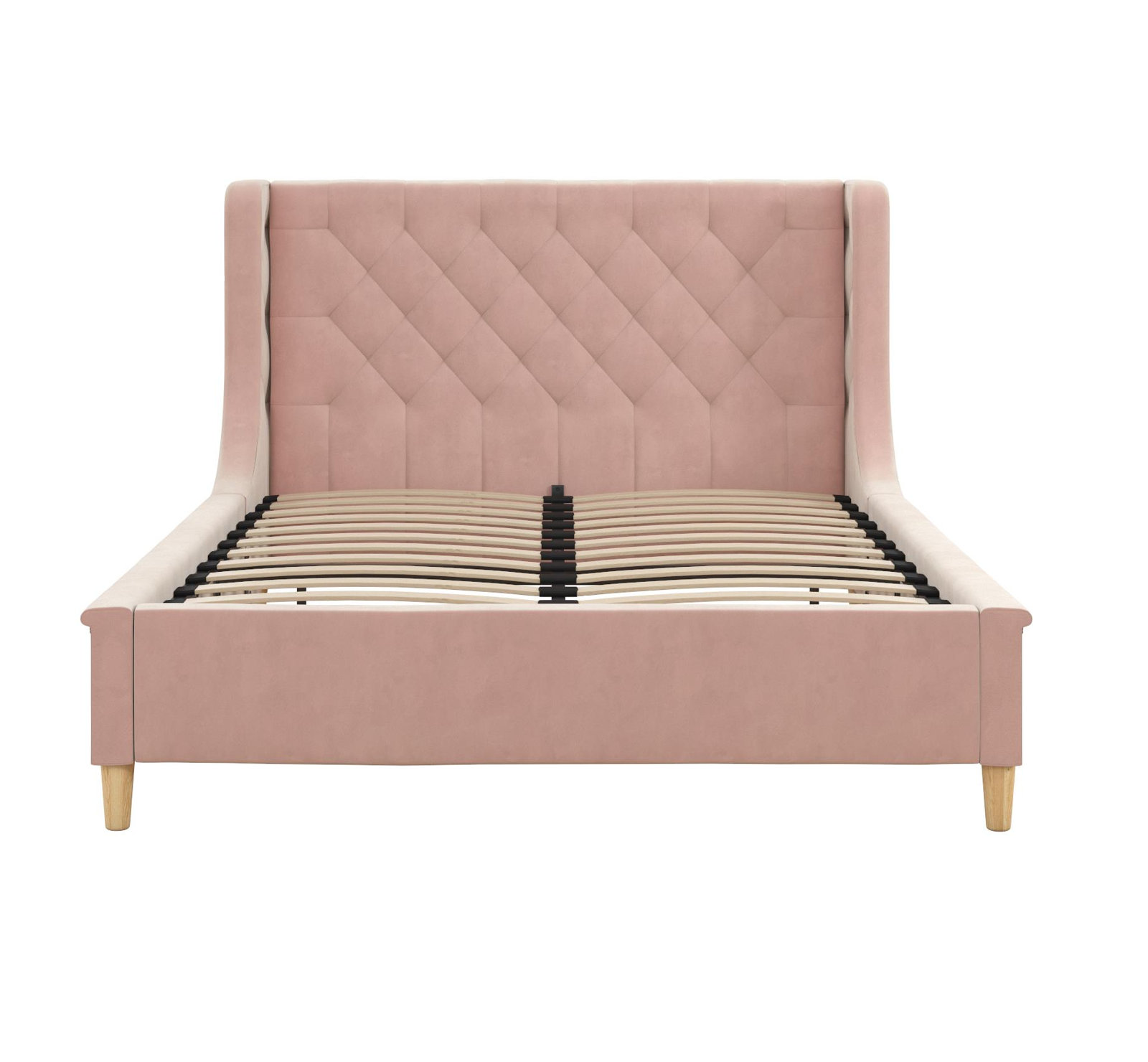 Ambrosia Full Platform Bed, Pink, Full