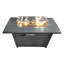 Table de foyer d'extérieur au propane de 42 po x 25 po avec couvercle - construction en acier, chaleur, détente extérieure en acier, propulsé, espace de loisirs