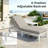 4-piece Outdoor Aluminum Chaise Lounge Set With Adjustable Backrests, Side Tables And Cushions-1814648420