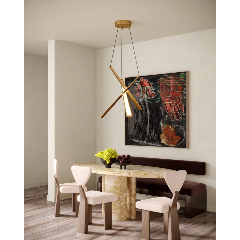 Lex 3 - Light LED Chandelier, Black