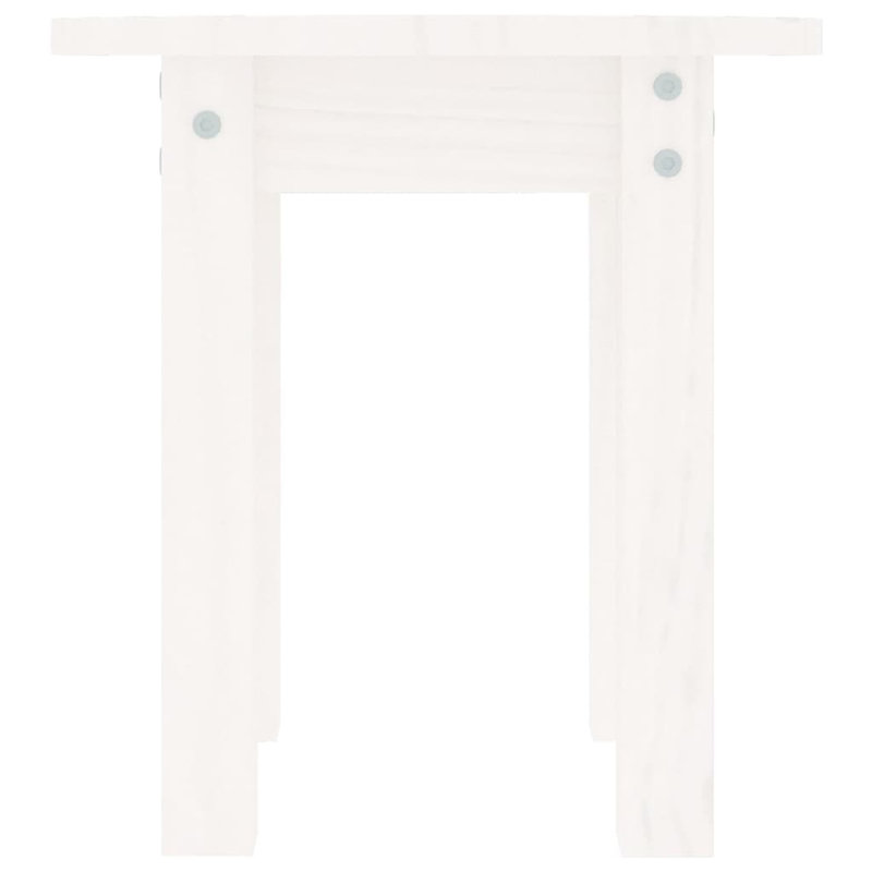 Amylynn Solid Wood Four Leg Coffee Table, White, 35cm H x 35cm W x 35cm D