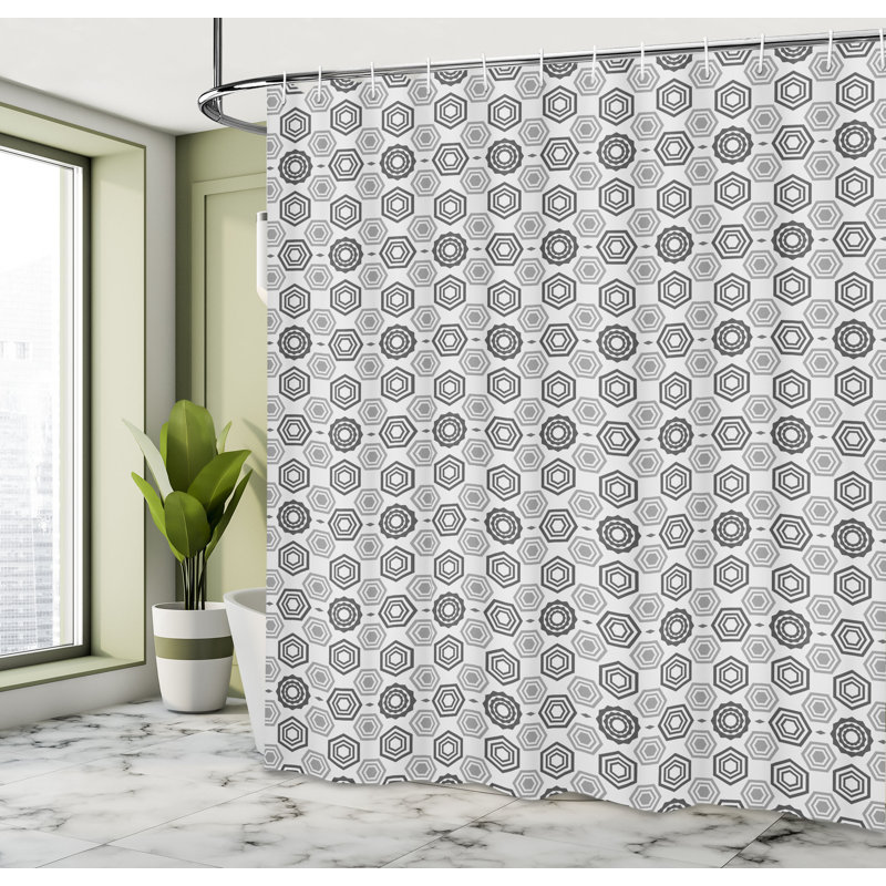 Shower Curtain with Hooks Included, 75"H x 69"W