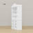 79.5'' H Vertical White Dining Cabinet Multi-Use Display Storage with 4 Drawers & Shelves