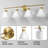 Kaylisa 4 Light Mid-Century Modern Gold Dimmable Vanity Light-340575457