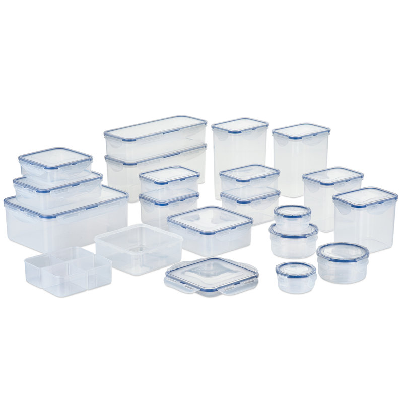 Clear BPA-Free Plastic 38-Piece Food Storage Container Set