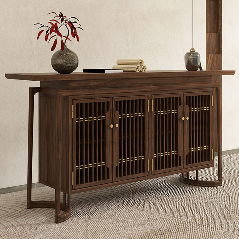 Buffet haut de gamme rétro de style chinois, H 35,4 po x l 63 po x P 15,7 po