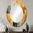 Topaz Tessellation - Yellow Oval Wall Mirror Decor-1733822039