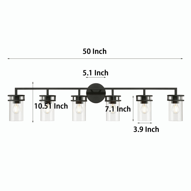 6 - Light Dimmable Bathroom Vanity Light