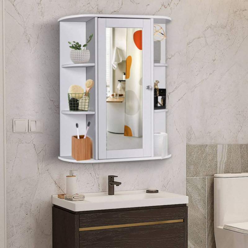 Armoire murale de salle de bain, Blanc