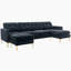 Canapé modulaire convertible en L 110 po avec repose-pieds mobile pour salon-1898394315